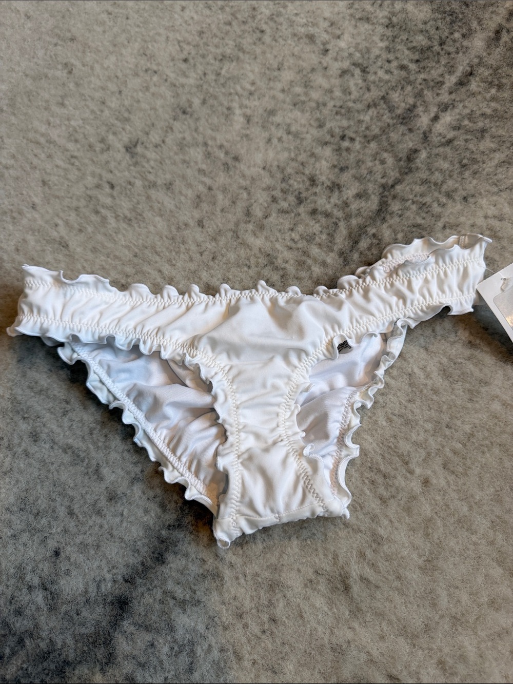 Shade & Shore White Ruffled Bikini Bottom